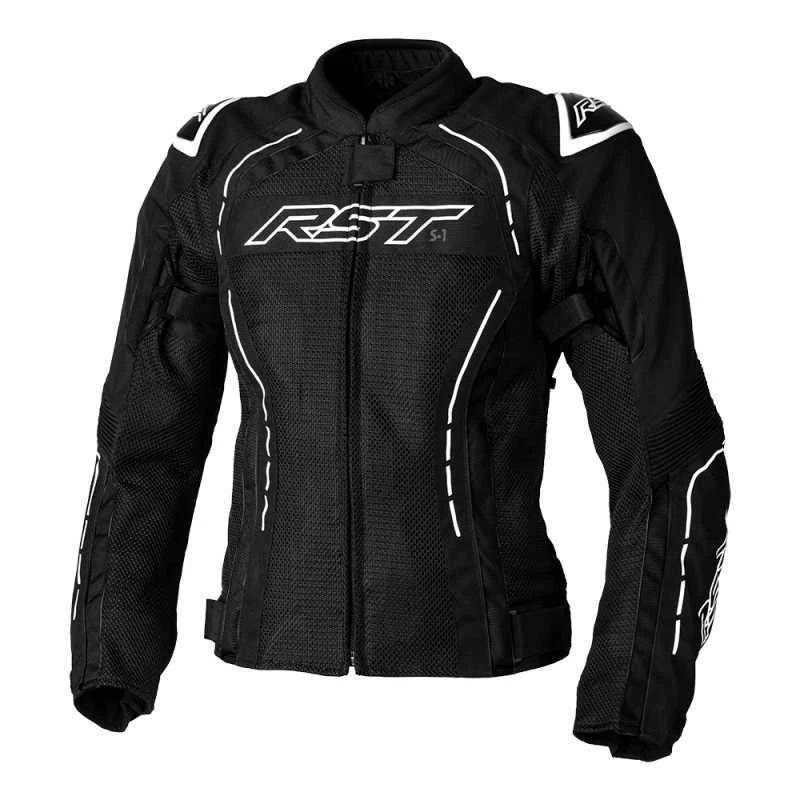 Image of RST S1 Mesh CE Textile Jacket Lady Black White Size 10 EN