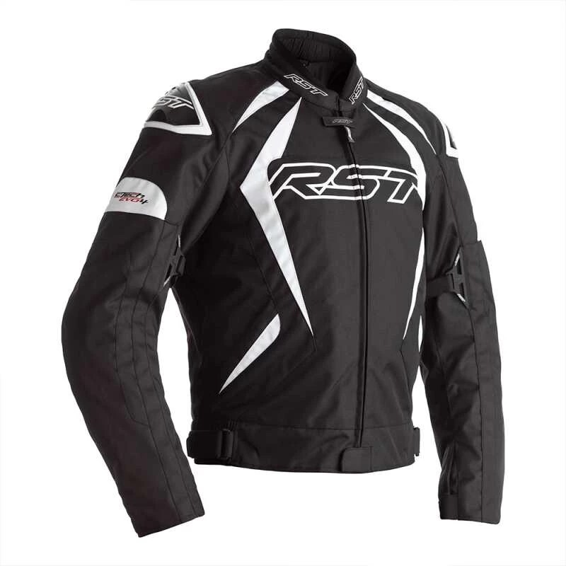 Image of RST Tractech Evo 4 CE Textile Jacket Men Black White Size 44 EN