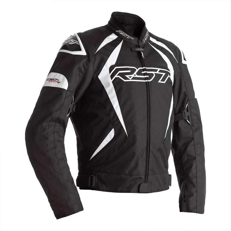 Image of RST Tractech Evo 4 CE Textile Jacket Men Black White Size 46 EN