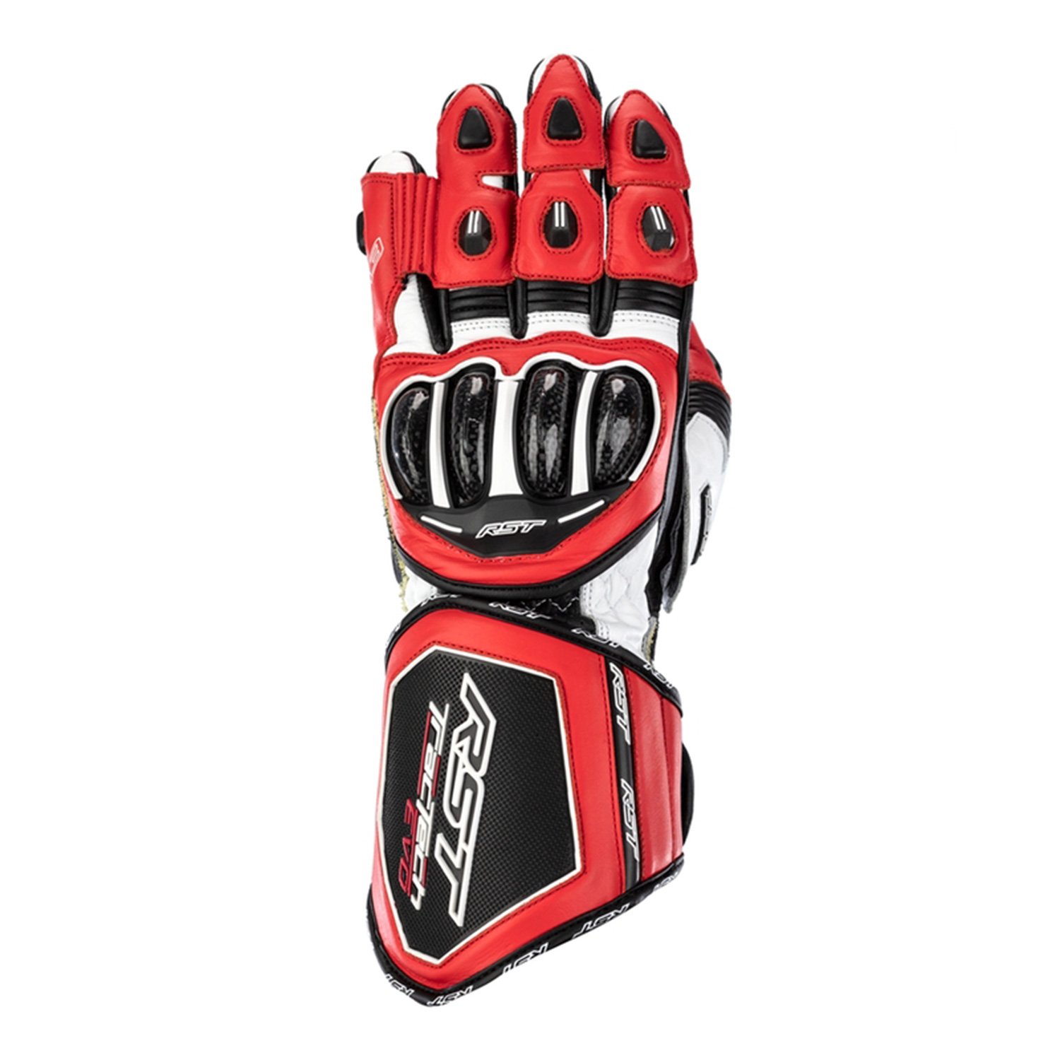 Image of RST Tractech Evo 4 Ce Mens Glove Rouge Noir Blanc Gants Taille 8