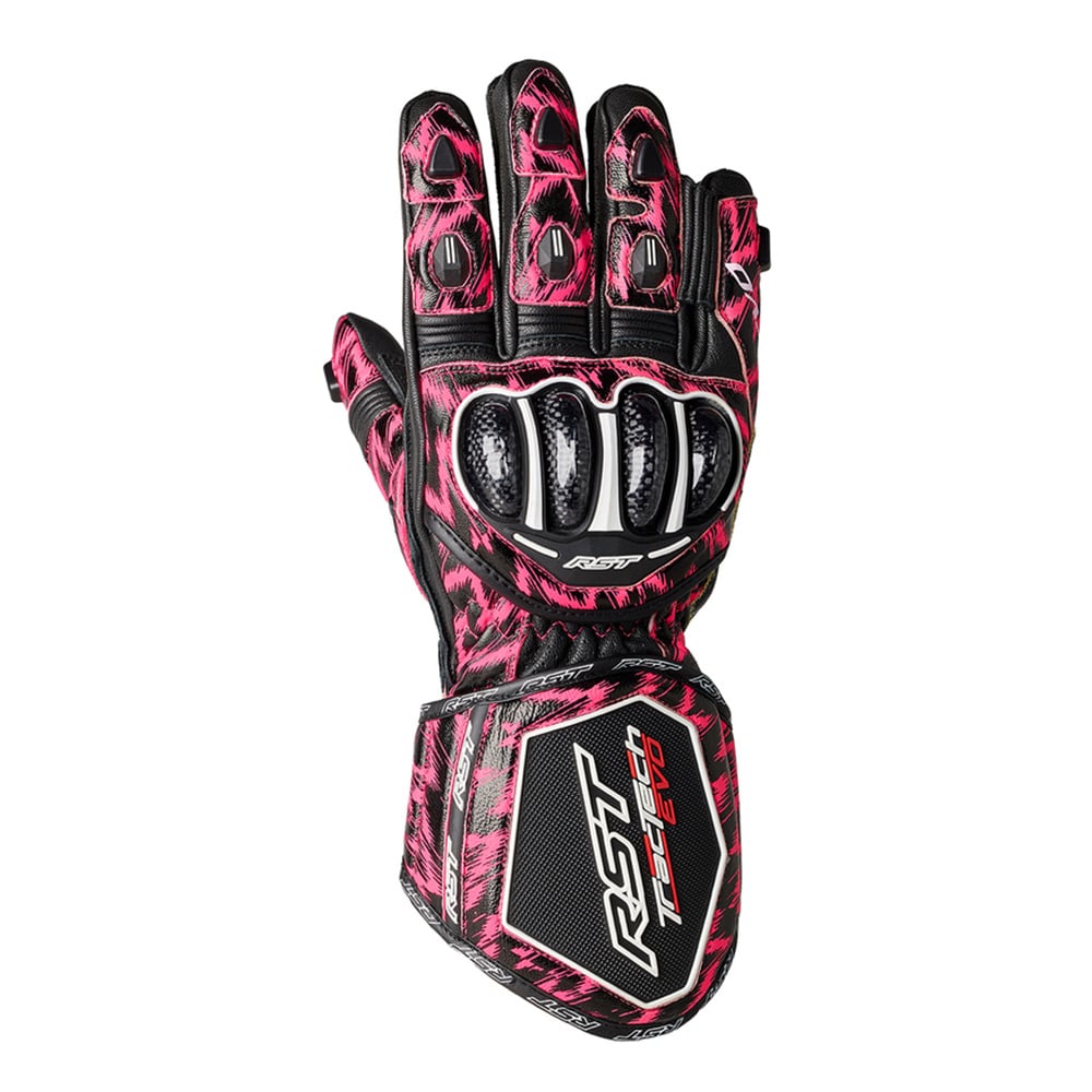 Image of RST Tractech Evo 4 Gloves Dazzle Pink Taille L