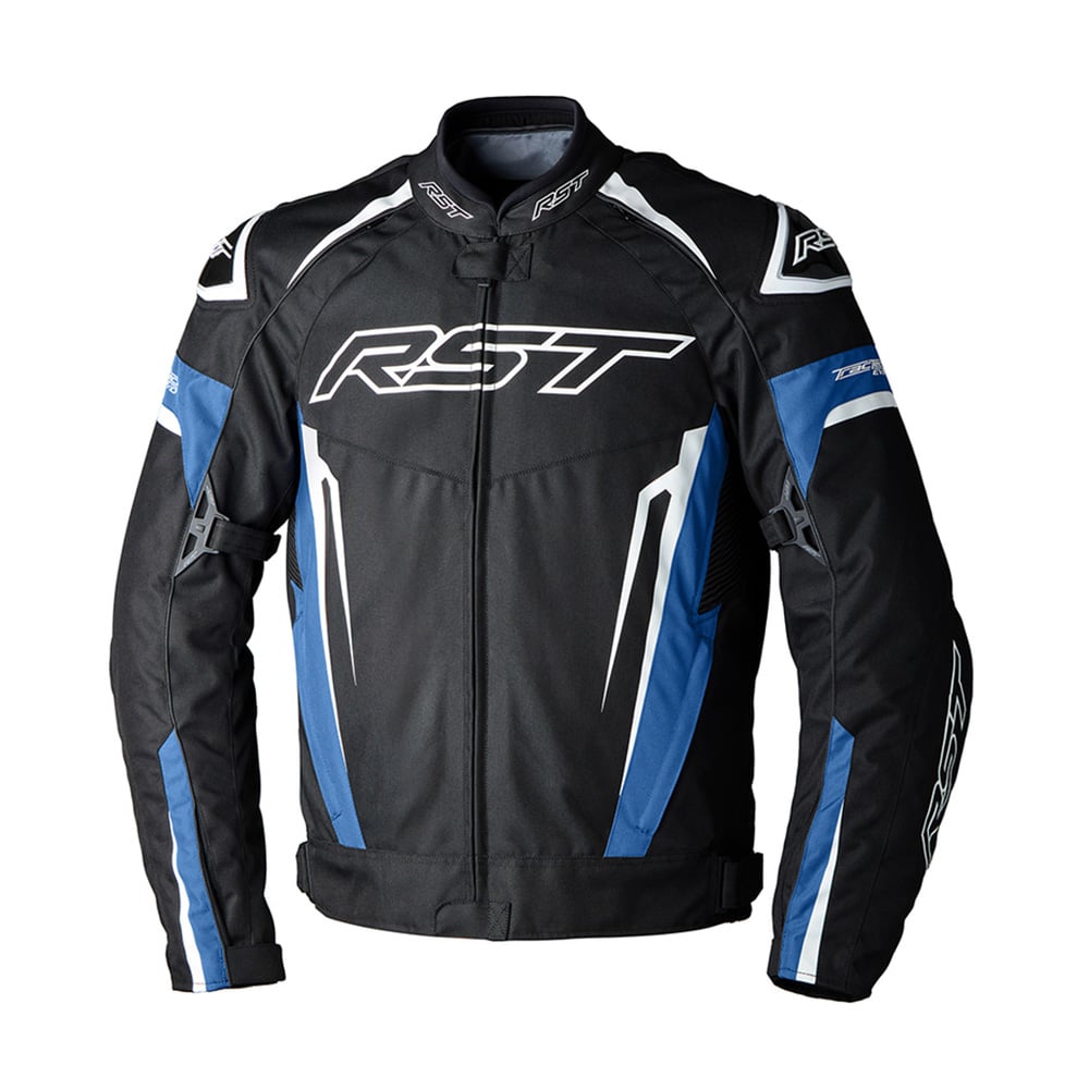 Image of RST Tractech Evo 5 Textile Jacket Blue Black White Size 52 ID 5056558134358