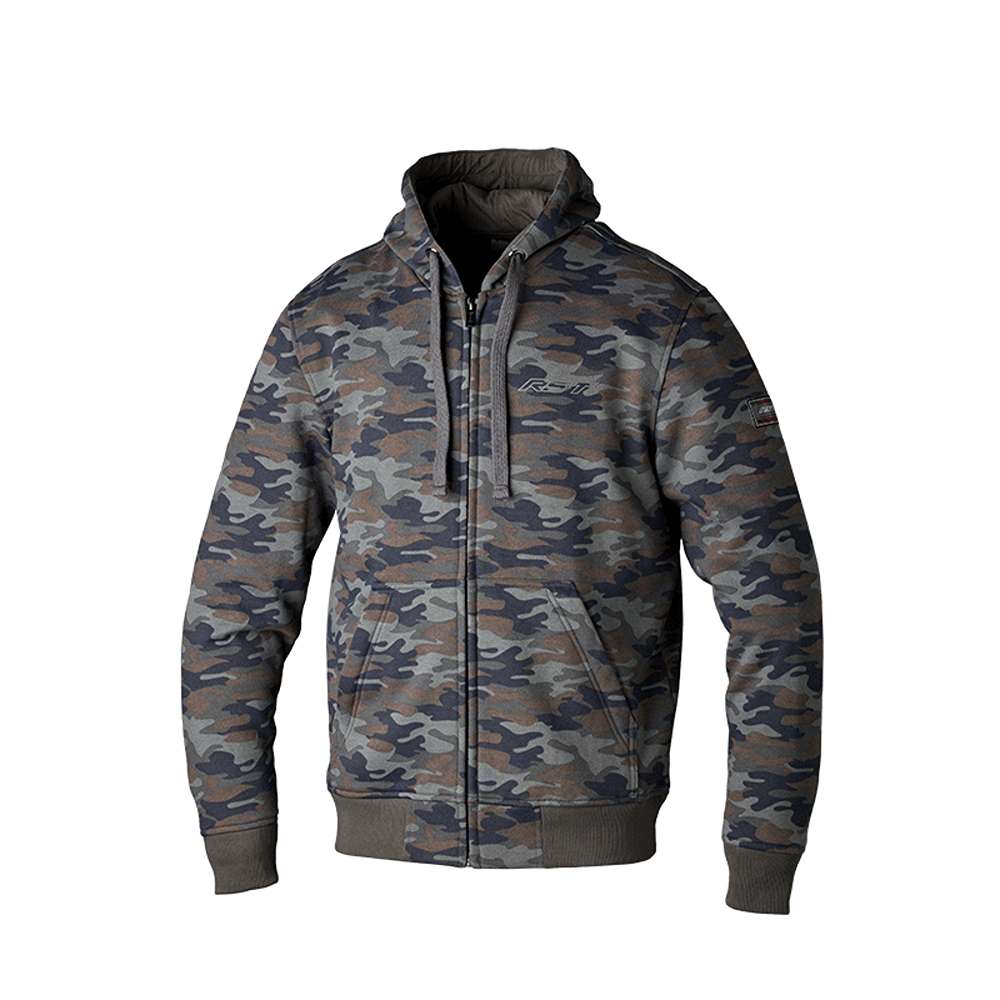 Image of RST X Kevlar Zip Through Urban Hoodie Camo Größe M