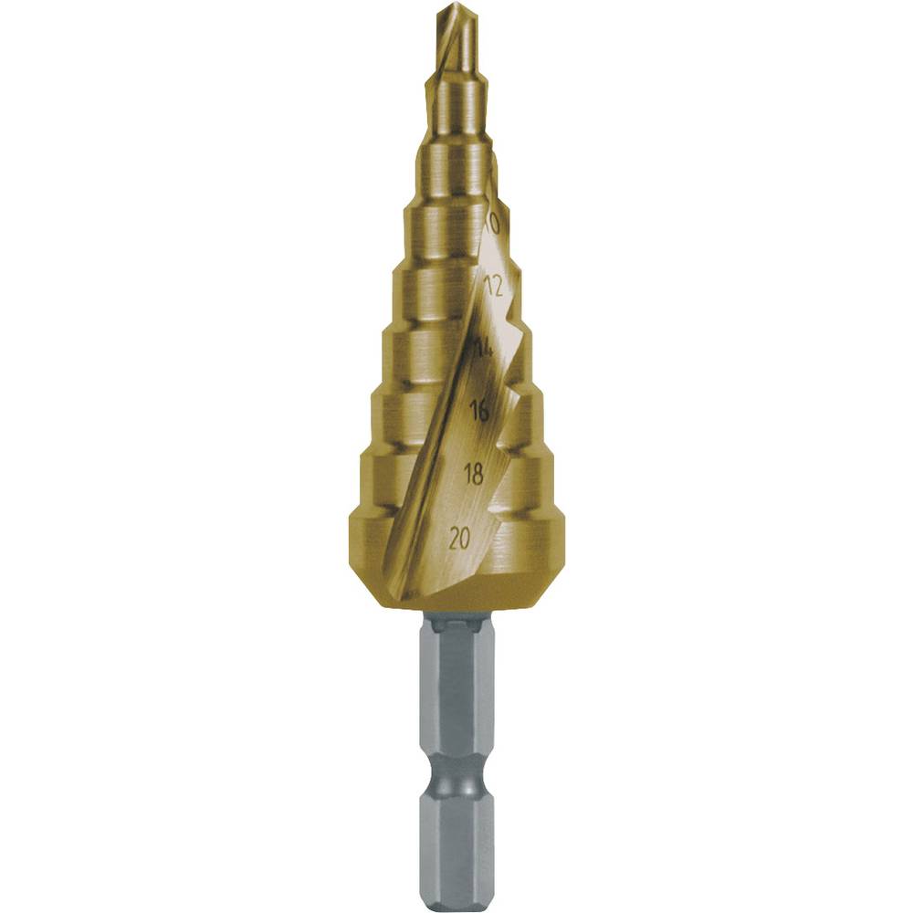 Image of RUKO 101051TH Step drill bit 4 - 20 mm HSS Total length 81 mm TiN 1 pc(s)