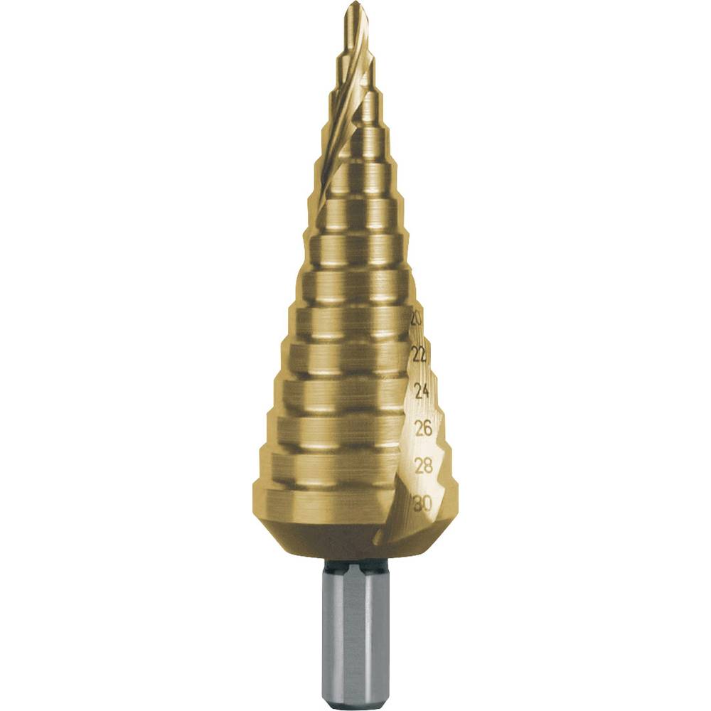Image of RUKO 101052T Step drill bit 4 - 30 mm HSS Total length 100 mm TiN 1 pc(s)