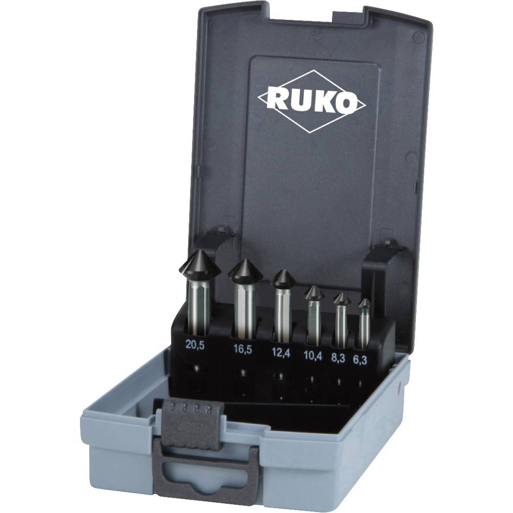 Image of RUKO 102790EPRO Countersink set 6-piece 63 mm 83 mm 104 mm 124 mm 165 mm 205 mm HSS 1 Set