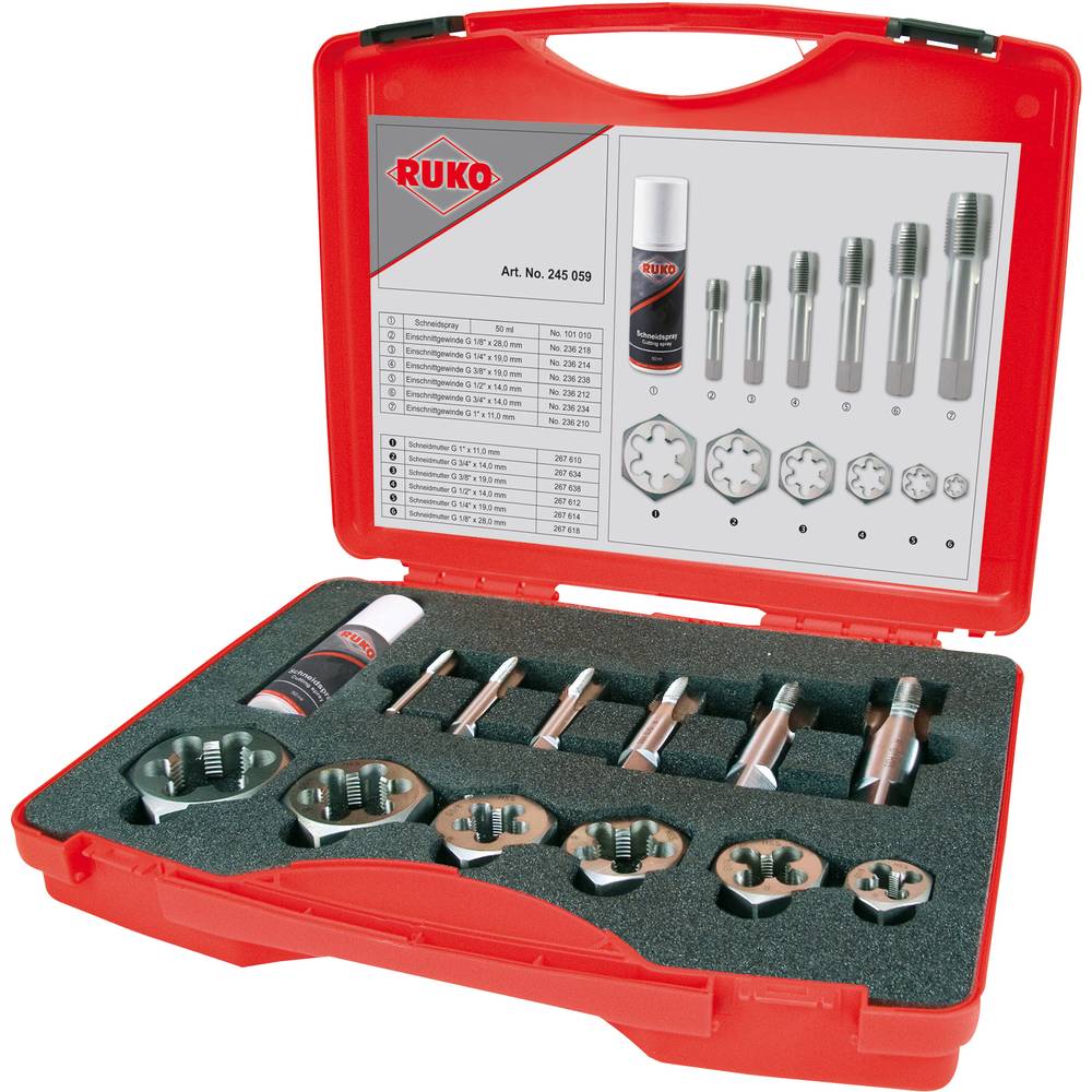 Image of RUKO 245059 CNC tap set 13-piece 1 Set