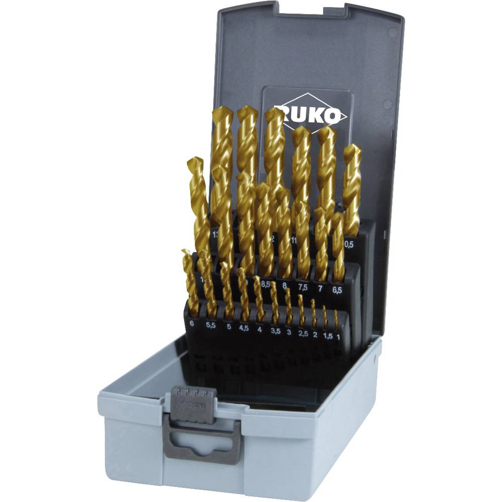 Image of RUKO 250215TRO HSS-G Twist drill bit set 25-piece 1 mm 15 mm 2 mm 25 mm 3 mm 35 mm 4 mm 45 mm 5 mm 55 mm