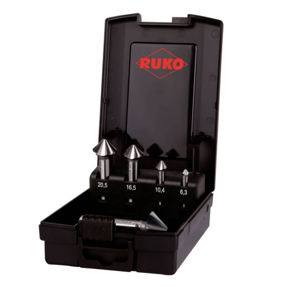 Image of RUKO ULTIMATECUT 4S 102891RO Countersink set 5-piece 630 mm 1040 mm 1650 mm 2050 mm 25 mm HSS Cylinder shank 1