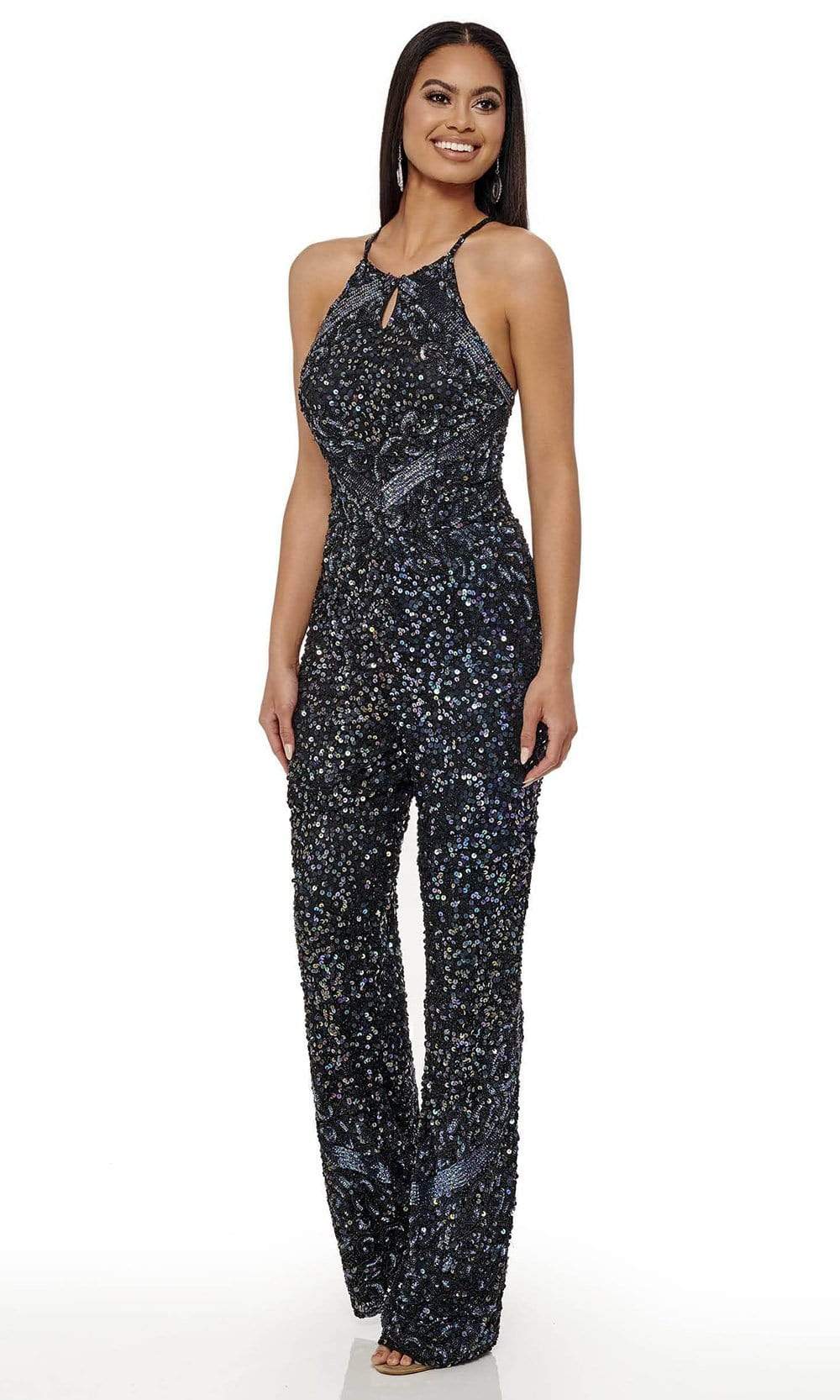 Image of Rachel Allan - 50063 Crisscross Embellished Jumpsuit