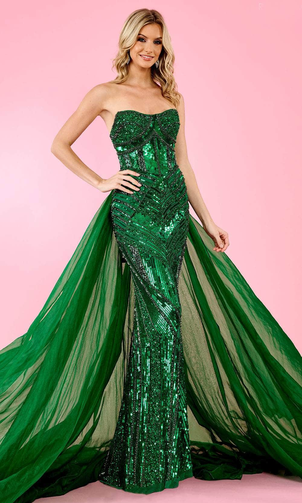 Image of Rachel Allan 70520 - Sweetheart Overskirt Prom Dress