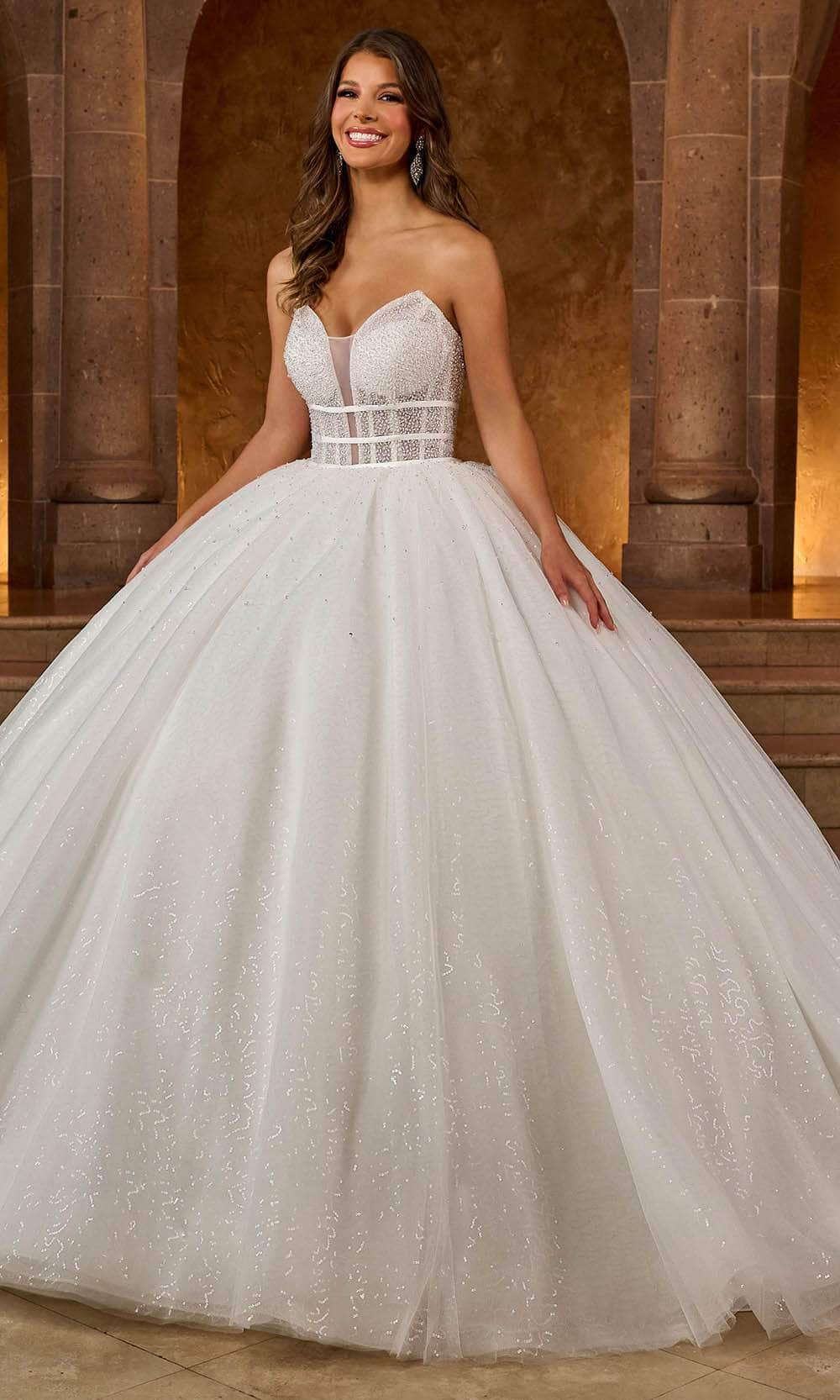 Image of Rachel Allan RB6141 - Sequin Strapless Ballgown