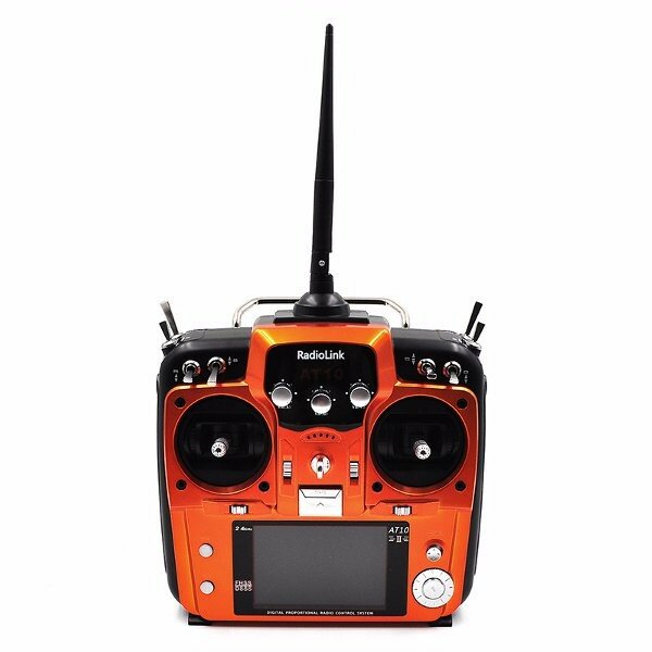 Image of Radiolink AT10II 12CH RC Transmitter and Receiver R12DS 24GHz DSSS&FHSS Spread Radio Remote Controller for RC Drone/Fix