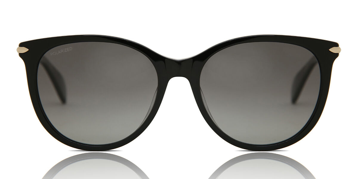 Image of Rag & Bone RNB1020/S Polarized 807/WJ 54 Svarta Solglasögon Kvinna SEK