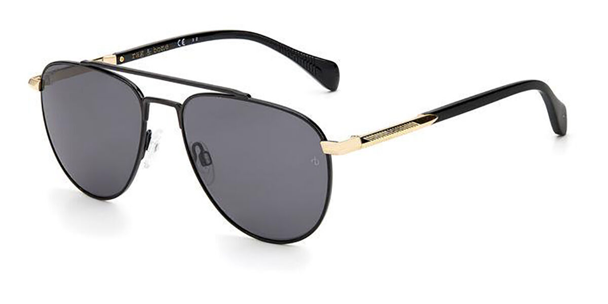 Image of Rag & Bone RNB1044/G/S Polarized 807/M9 55 Svarta Solglasögon Kvinna SEK