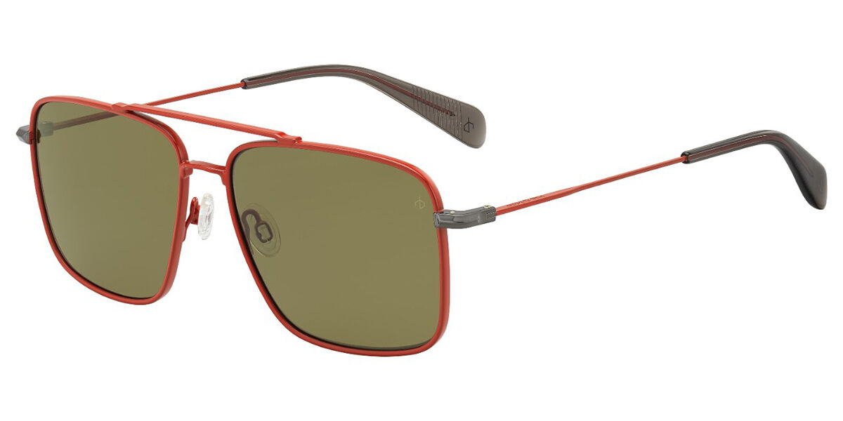 Image of Rag & Bone RNB5022/S 8IM/QT 57 Lunettes De Soleil Homme Rouges FR