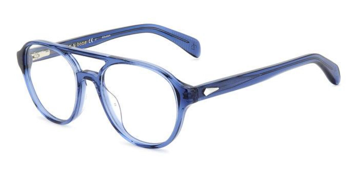 Image of Rag & Bone RNB7049/G Formato Asiático PJP Óculos de Grau Azuis Masculino BRLPT