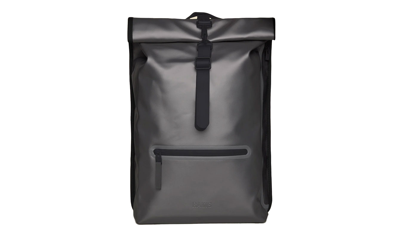 Image of Rains Rolltop Rucksack Metallic Grey IT