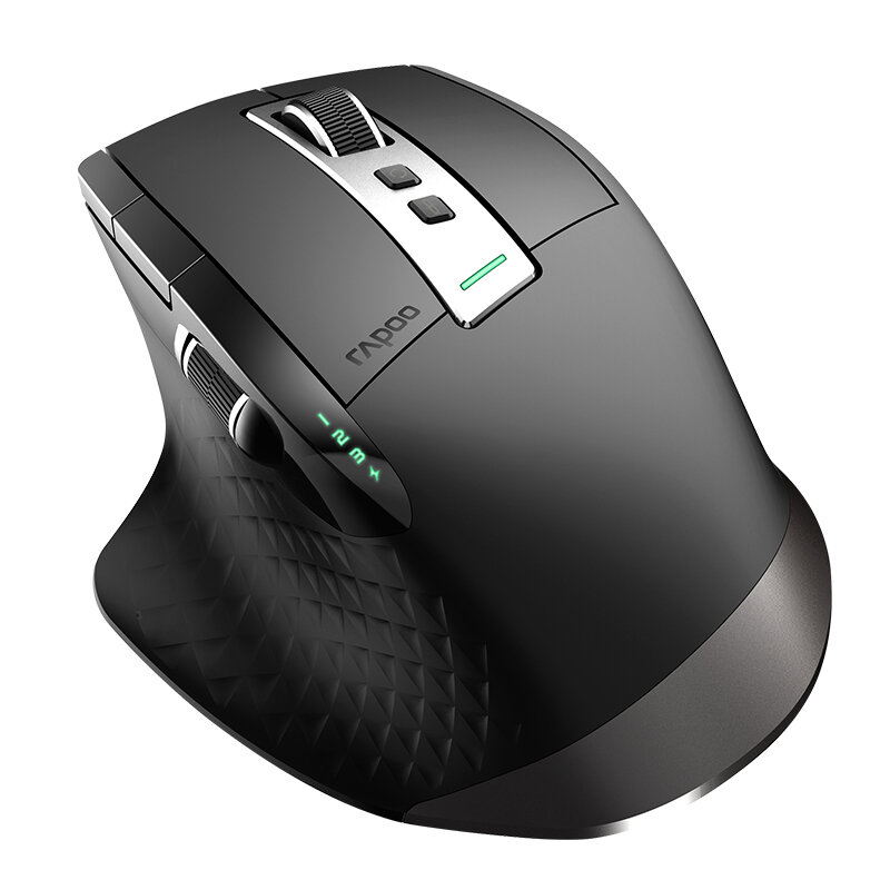 Image of Rapoo MT750L Wireless Mouse 600/1200/1600/3200 8 Programmable Keys bluetooth-compatible Mice Rechargeable Ergonomics for