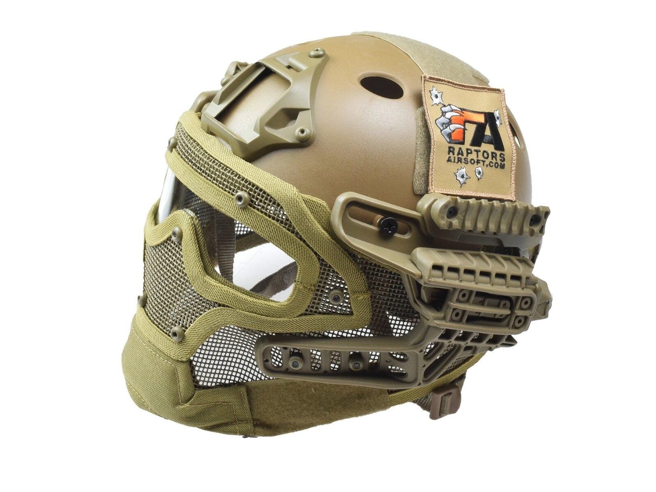 Image of Raptor RTQ G4 System PJ Helmet & Full Mask FDE/Tan ID 687437821707