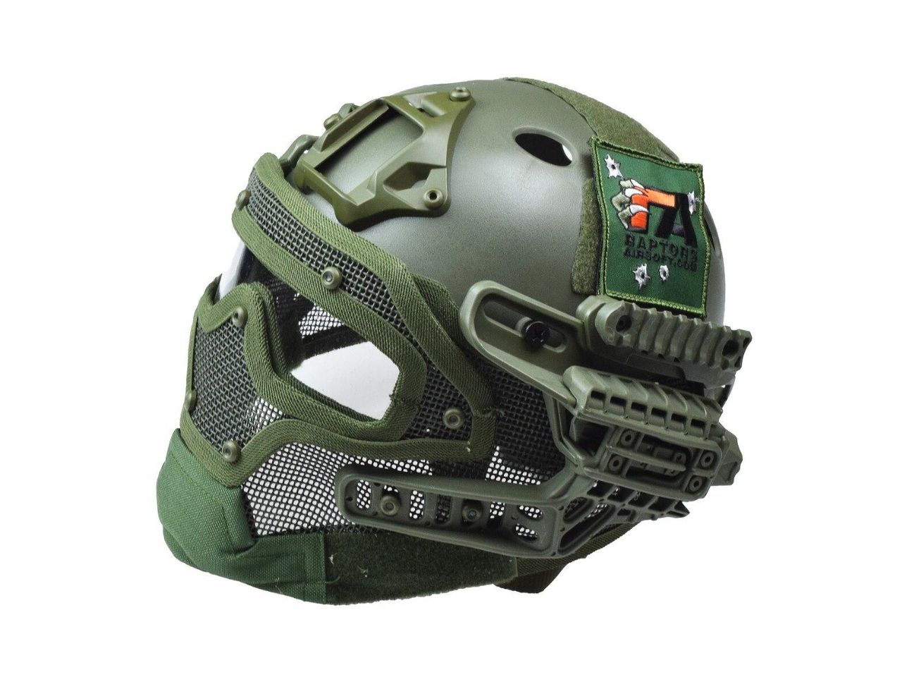 Image of Raptor RTQ G4 System PJ Helmet & Full Mask OD Green ID 687437821691