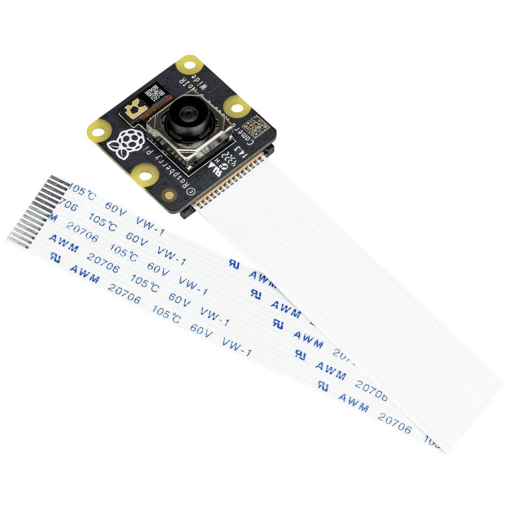 Image of Raspberry PiÂ® Camera Module 3 Wide NoIR Camera Module 3 Wide NoIR CMOS colour camera unit Compatible with (development