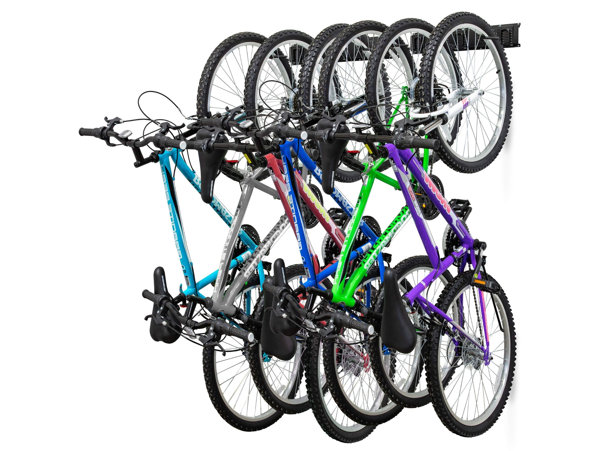 Image of RaxGo Garage Bike Rack Wall-Mount Storage Hanger w/6 Adjustable Hooks ID 843812125734