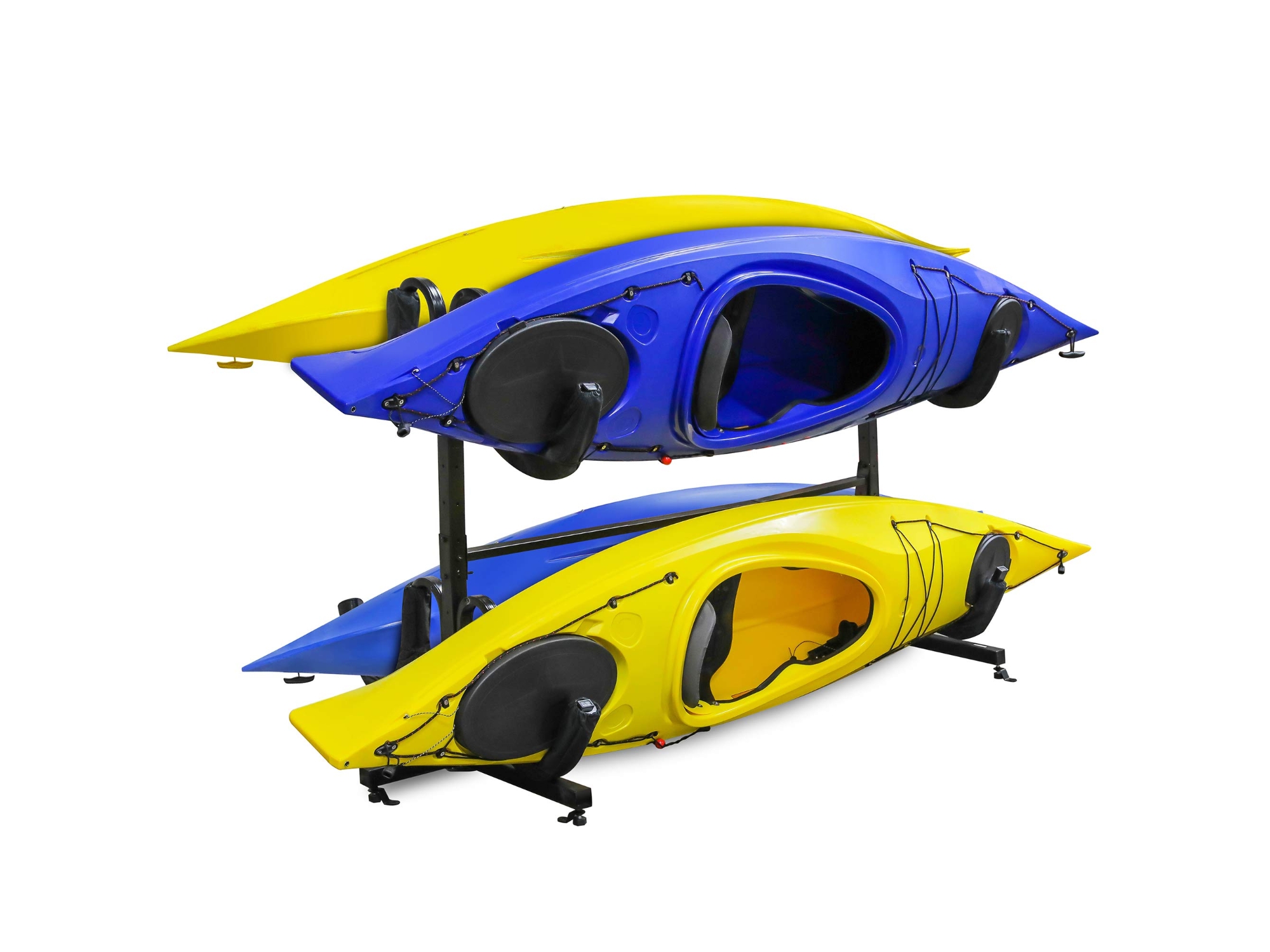 Image of RaxGo Kayak Storage Rack Indoor & Outdoor Freestanding for 4 Kayak ID 843812147316