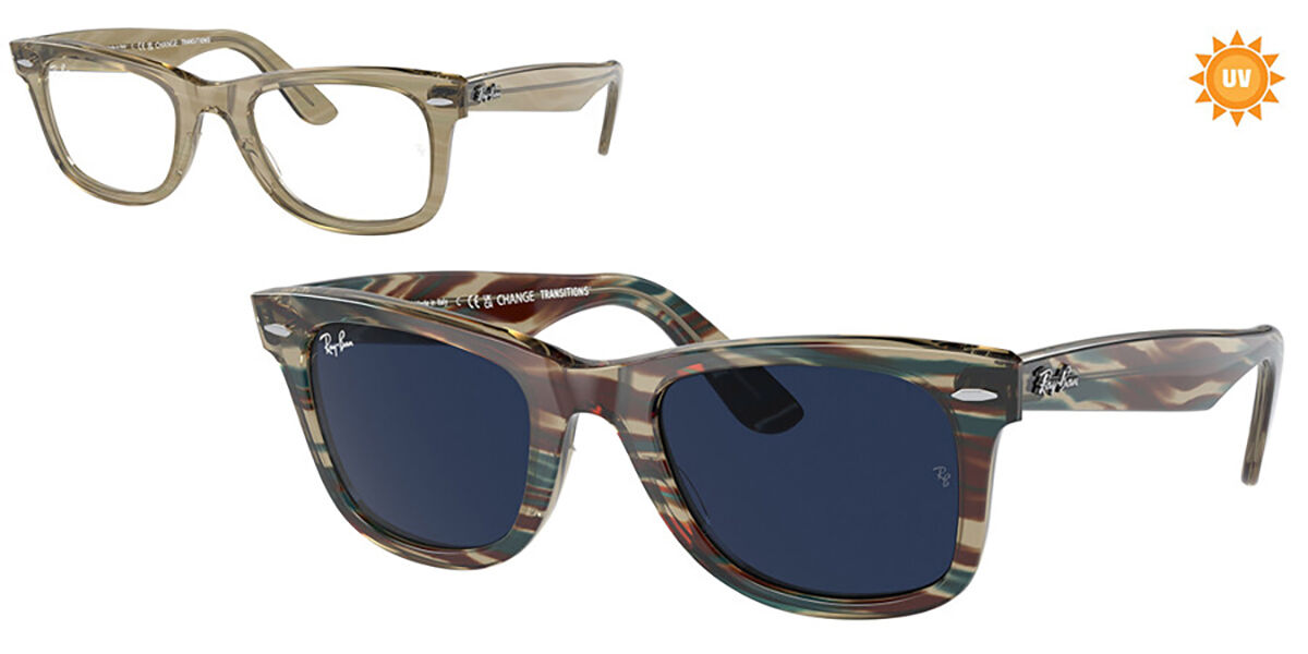 Image of Ray-Ban RB2140 Wayfarer 1387GG Óculos de Grau Transparentes Masculino PRT