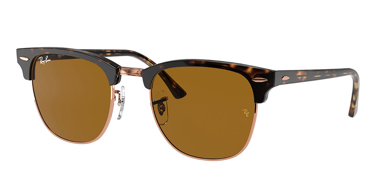Image of Ray-Ban RB3016F Clubmaster Asian Fit 130933 Óculos de Sol Tortoiseshell Masculino PRT