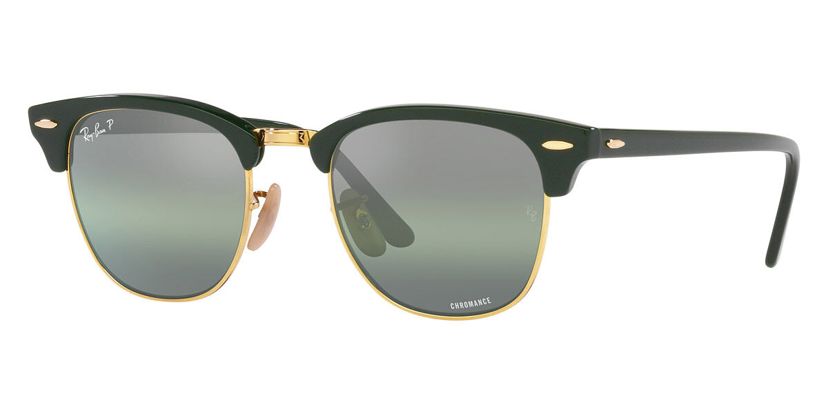 Image of Ray-Ban RB3016/S Clubmaster Polarized 1368G4 Óculos de Sol Verdes Masculino PRT