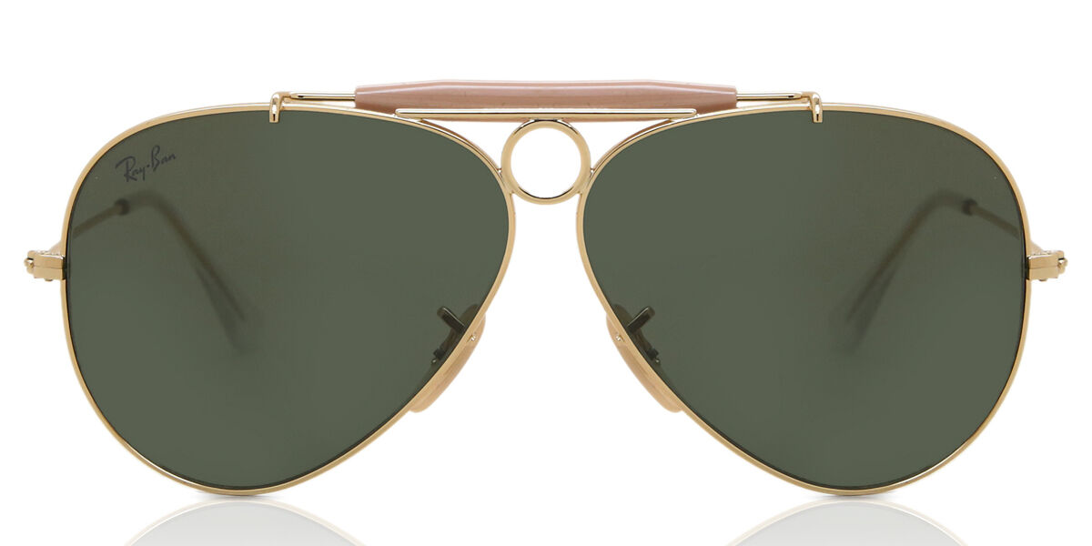 Image of Ray-Ban RB3138 Shooter W3401 Óculos de Sol Dourados Masculino PRT