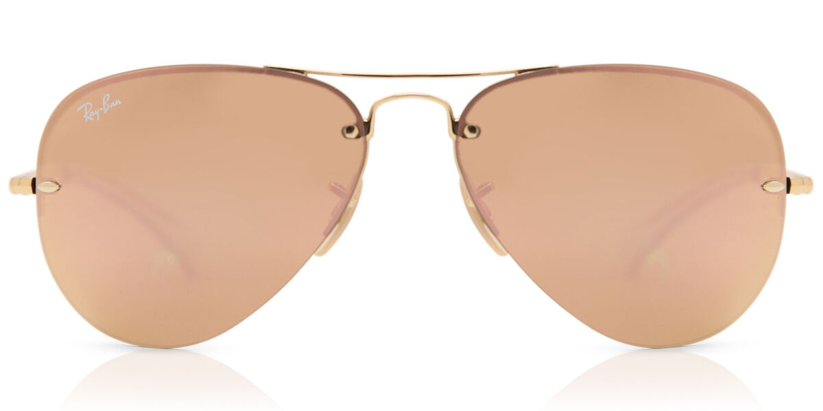 Image of Ray-Ban RB3449 Highstreet 001/2Y Óculos de Sol Dourados Masculino BRLPT