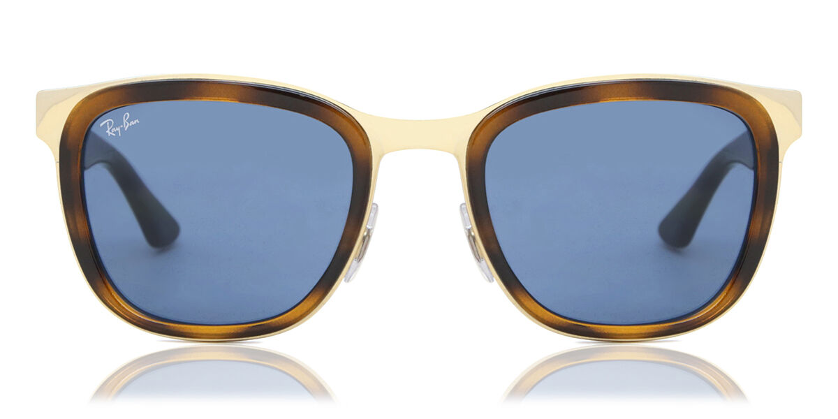 Image of Ray-Ban RB3709 Clyde Asian Fit 001/80 Óculos de Sol Tortoiseshell Masculino PRT