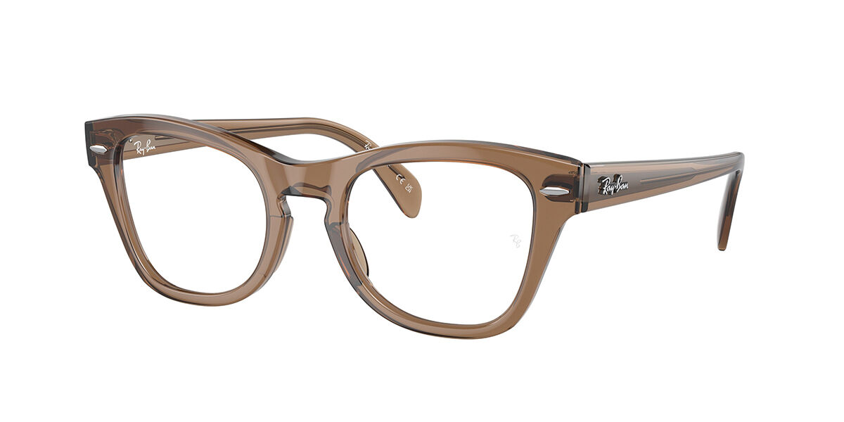 Image of Ray-Ban RX0707V 8198 Óculos de Grau Marrons Masculino PRT