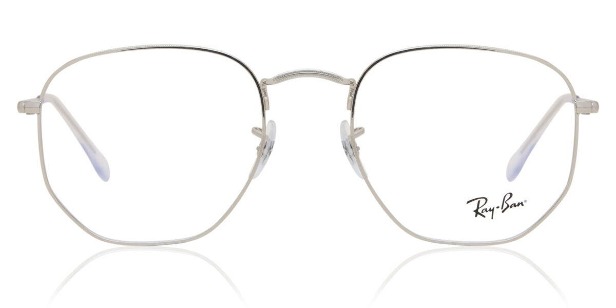 Image of Ray-Ban RX6448F Hexagonal Asian Fit 2501 Óculos de Grau Prata Masculino PRT