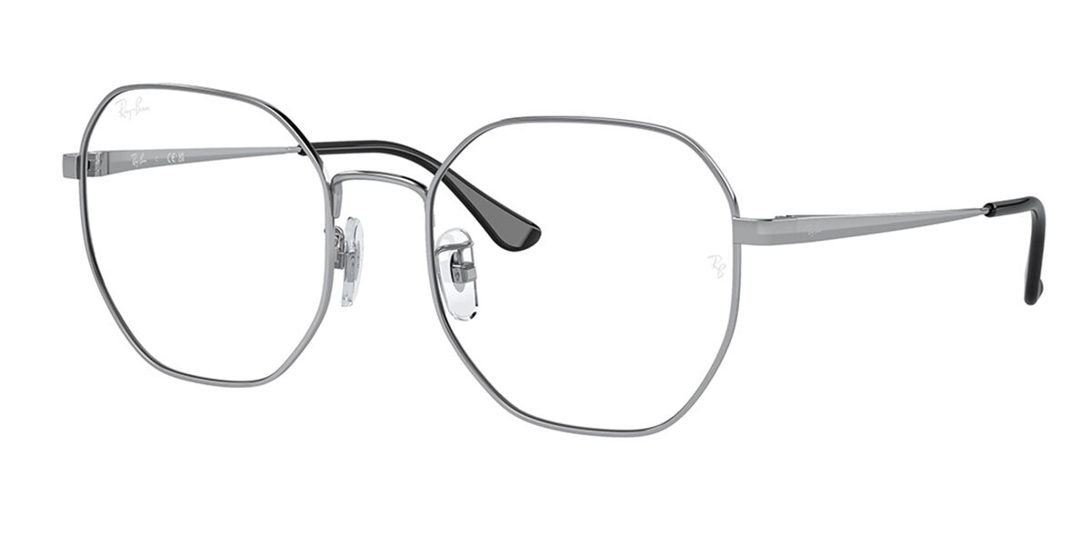 Image of Ray-Ban RX6482D Formato Asiático 2501 Óculos de Grau Prata Masculino BRLPT