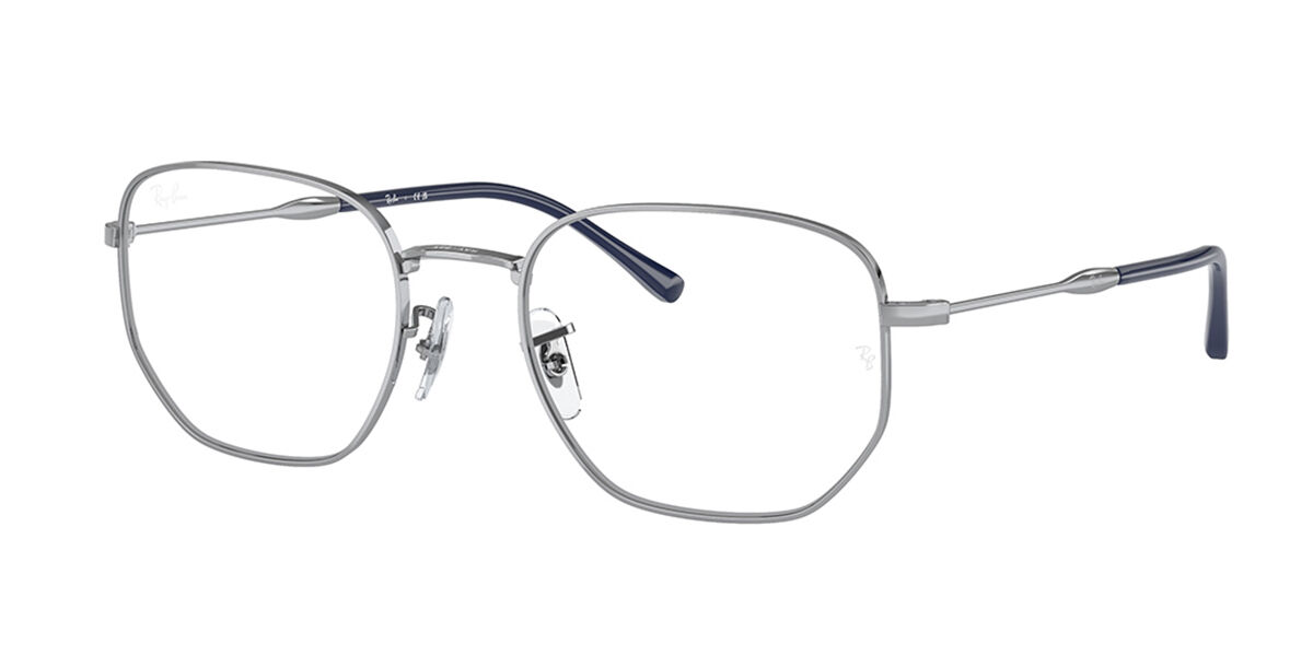 Image of Ray-Ban RX6496 Formato Asiático 2501 Óculos de Grau Prata Masculino BRLPT