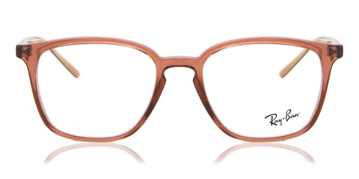 Image of Ray-Ban RX7185 8234 Óculos de Grau Marrons Masculino PRT