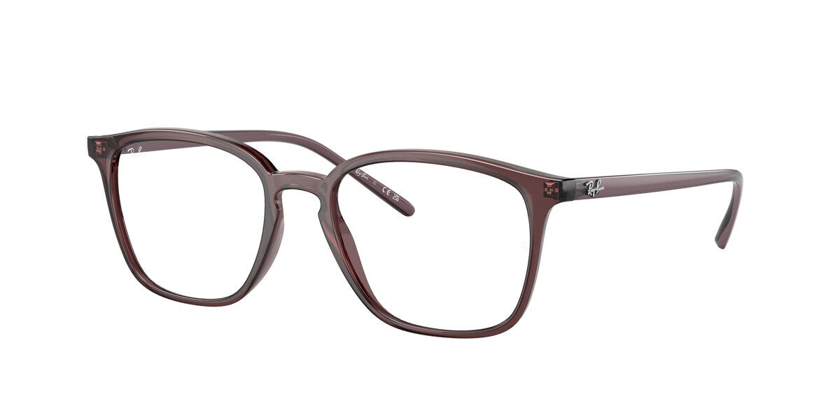 Image of Ray-Ban RX7185F Asian Fit 8236 Óculos de Grau Marrons Masculino PRT