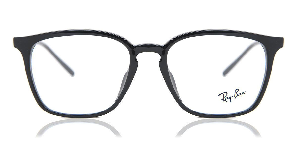 Image of Ray-Ban RX7185F Formato Asiático 2000 Óculos de Grau Pretos Masculino BRLPT