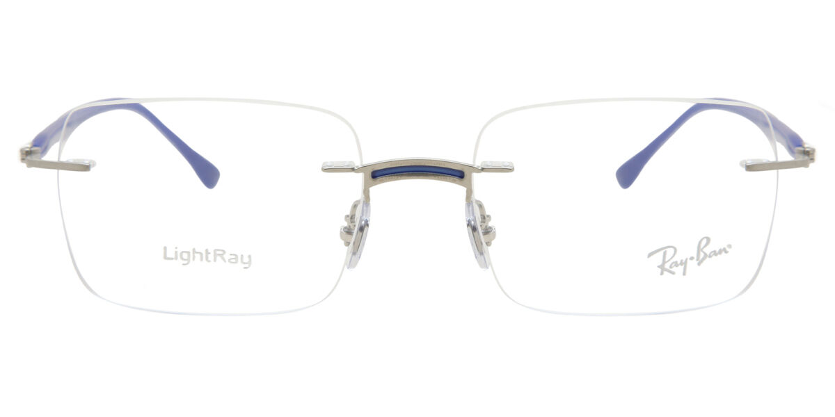 Image of Ray-Ban RX8767 1231 Óculos de Grau Prata Masculino BRLPT
