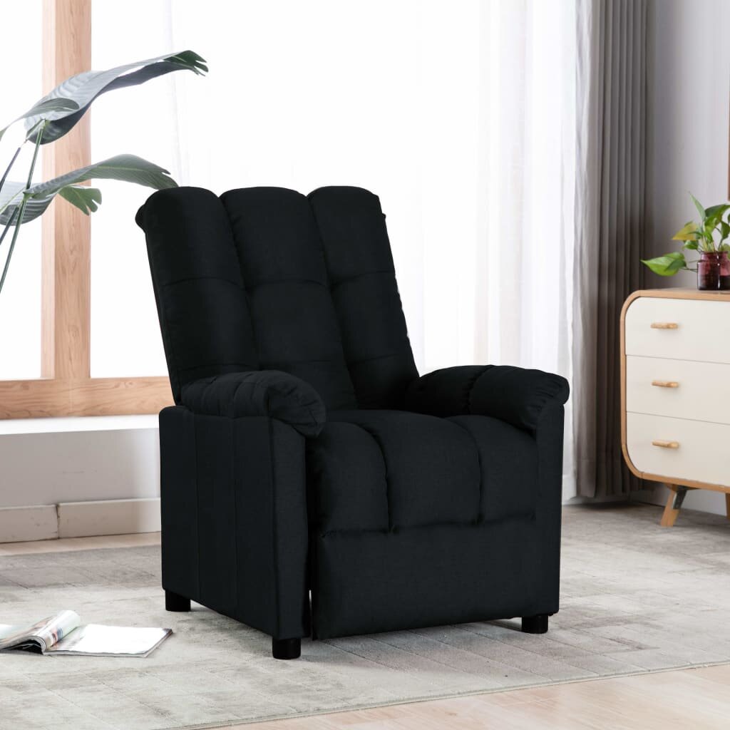 Image of Recliner Black Fabric