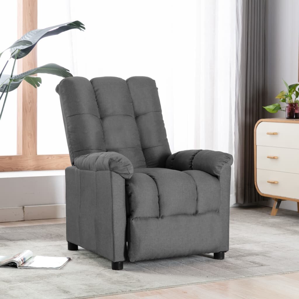 Image of Recliner Light Gray Fabric