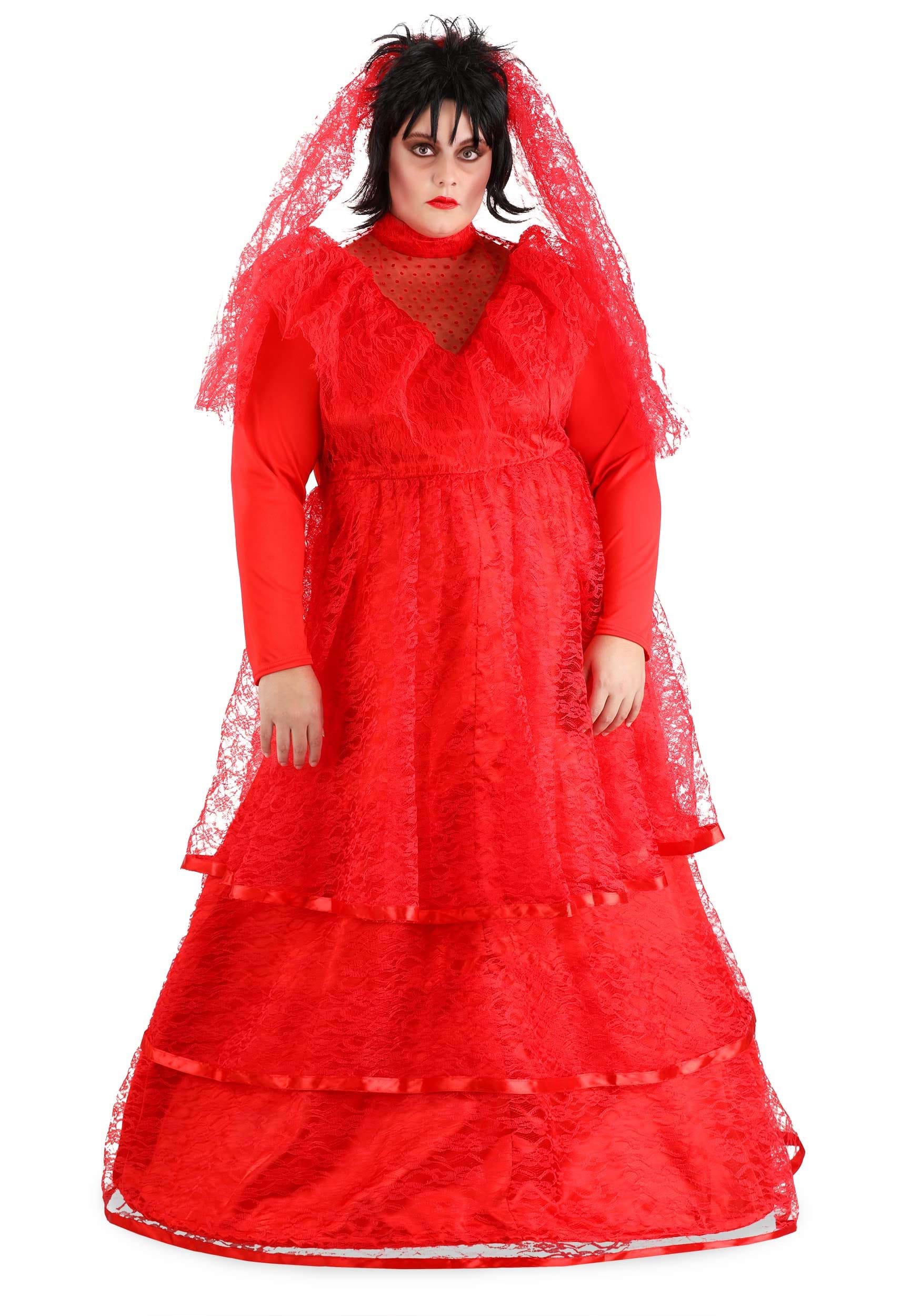 Image of Red Gothic Wedding Dress Plus Size Costume ID FUN2151PL-1X