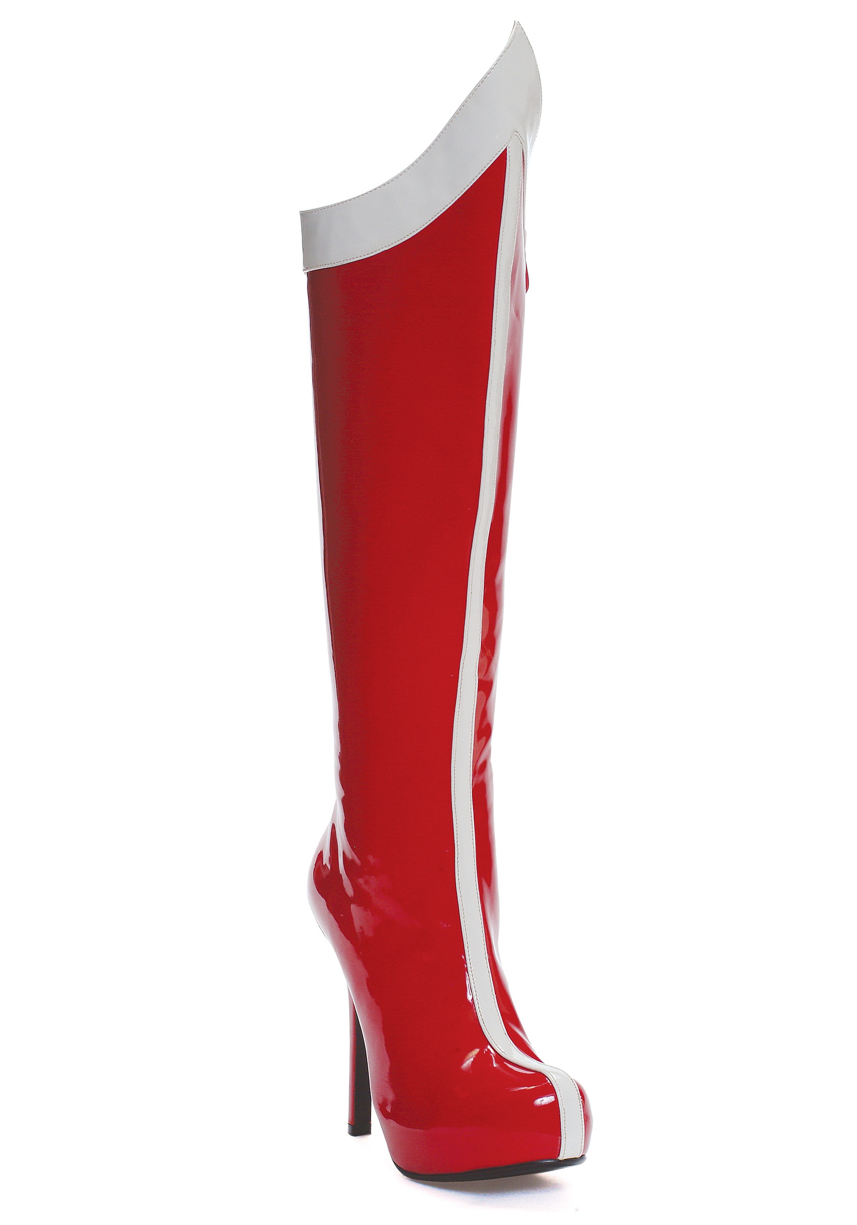 Image of Red and White Superhero Costume Boots ID EE517COMETRDWH-7