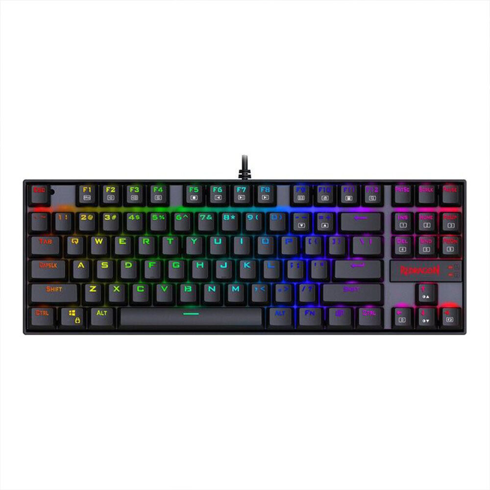 Image of Redragon K552 87 Keys Mechanical Gaming Keyboard USB Wired Waterproof Hot Swappable NKRO Mixed Color Backlight with Blue