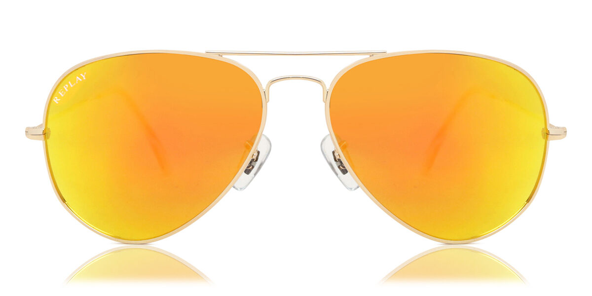 Image of Replay RY 601 S07 58 Lunettes De Soleil Homme Dorées FR