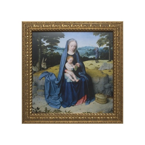 Image of Rest On the Flight into Egypt with Ornate Gold Frame