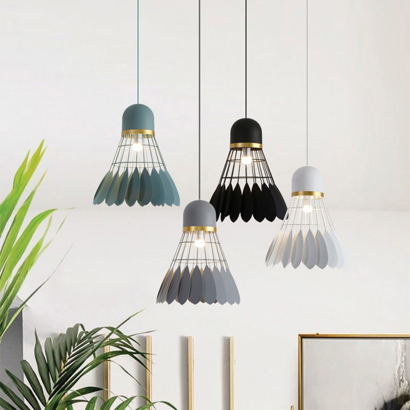 Image of Restaurant Bar Lamp Badminton Modern Pendant Light Simple Bedroom Nordic Chandelier Lighting for Living Room Dining Lights Pendant Lamps